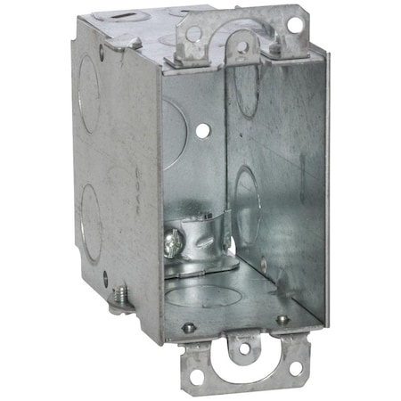 Southwire Electrical Box, 18 cu in, Wall Box Type, 1 Gang, Steel, Rectangular Shape G603-R-UPC